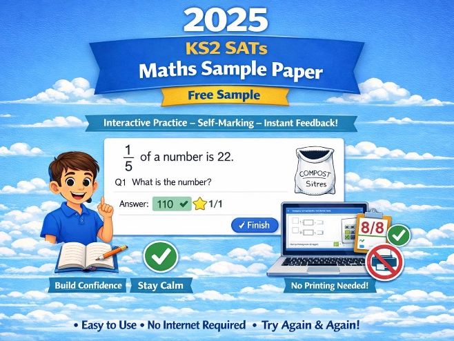 Year 6 Maths Interactive SATs Paper Sample - auto-marked