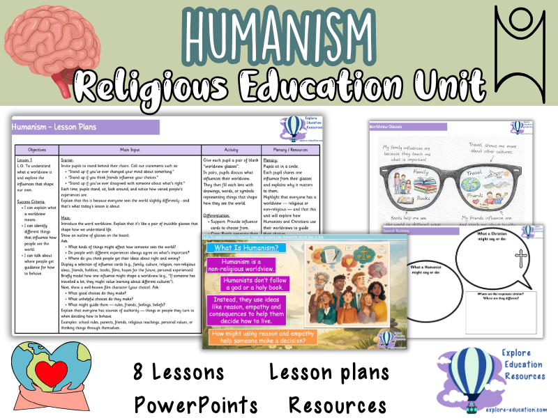 KS2 Humanism RE Unit - 8 Outstanding Lessons