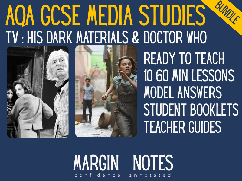 AQA GCSE Media Studies (8572) Television CSP Bundle | His Dark Materials + Doctor Who | Paper 2
