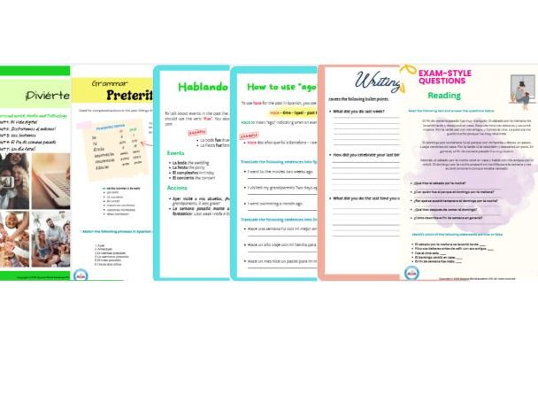 EDEXCEL GCSE Spanish – New Specification, Módulo 1, El fin de semana pasado