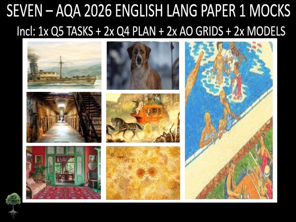 SEVEN - AQA PAPER 1 | 2026 FULL MOCKS | Q5 TASKS | Q4 PLAN | AO GRIDS | MODELS