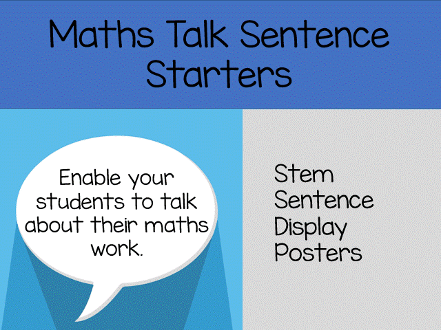 Maths Talk Sentence Starters | Reasoning & Problem Solving | KS1–KS2 Display