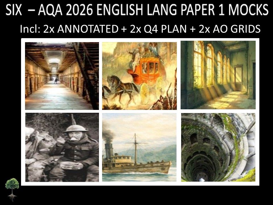 SIX - AQA PAPER 1 | 2026 FULL MOCKS | ANNOTATED | Q4 PLAN | AO GRIDS