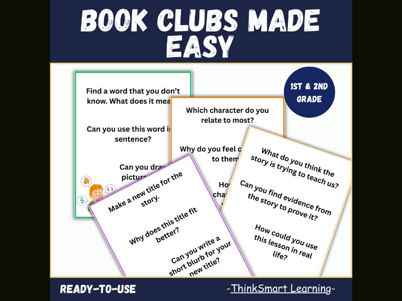 1st & 2nd Grade Book Clubs Activities