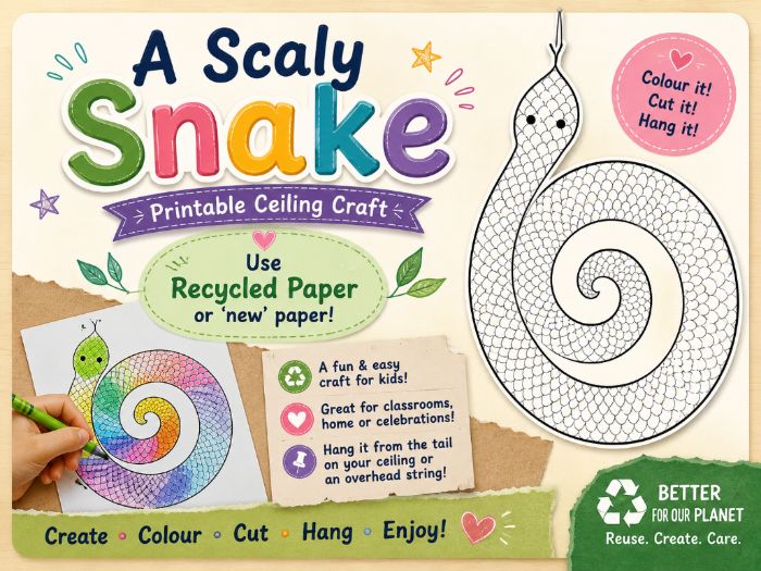 A Scaly Snake – Recycled Paper Craft