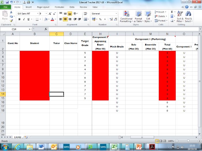 New Edexcel GCSE 1-9 Assessment Tracker