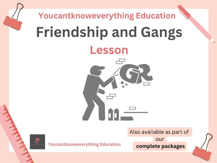 Gangs and Friendship PSHE