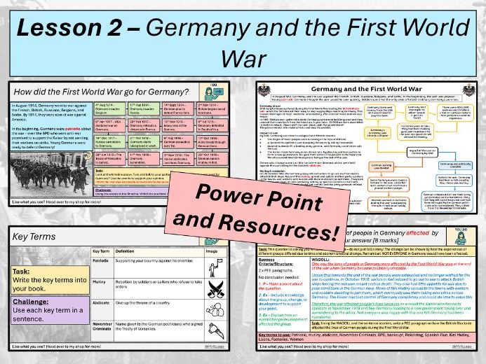 [AQA GCSE - Democracy & Dictatorship] L2. Germany and the First World War