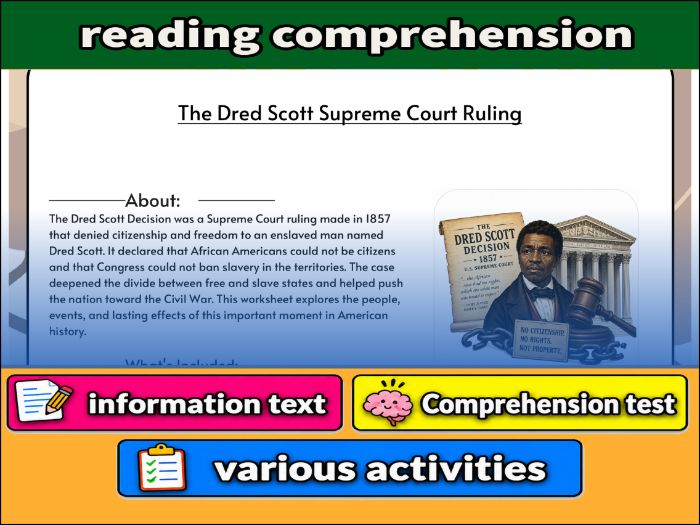 The Dred Scott Supreme Court Ruling   & Comprehension ����Vlogt