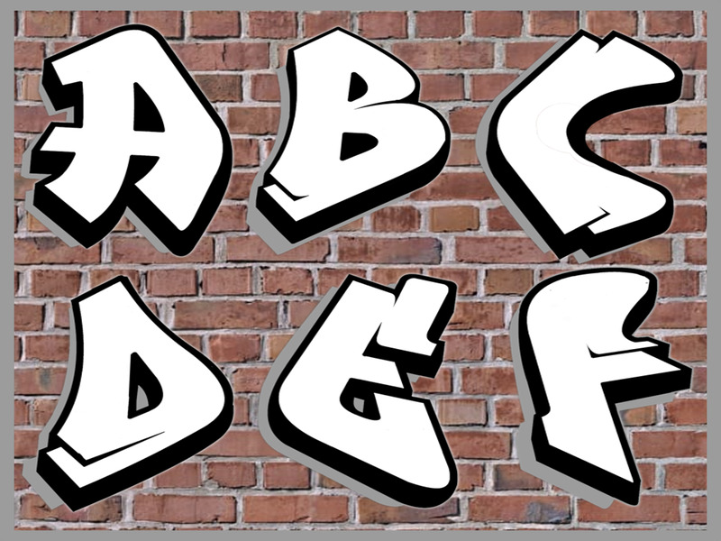 GRAFFITI LETTERING - BLACK AND WRITE TO COLOUR