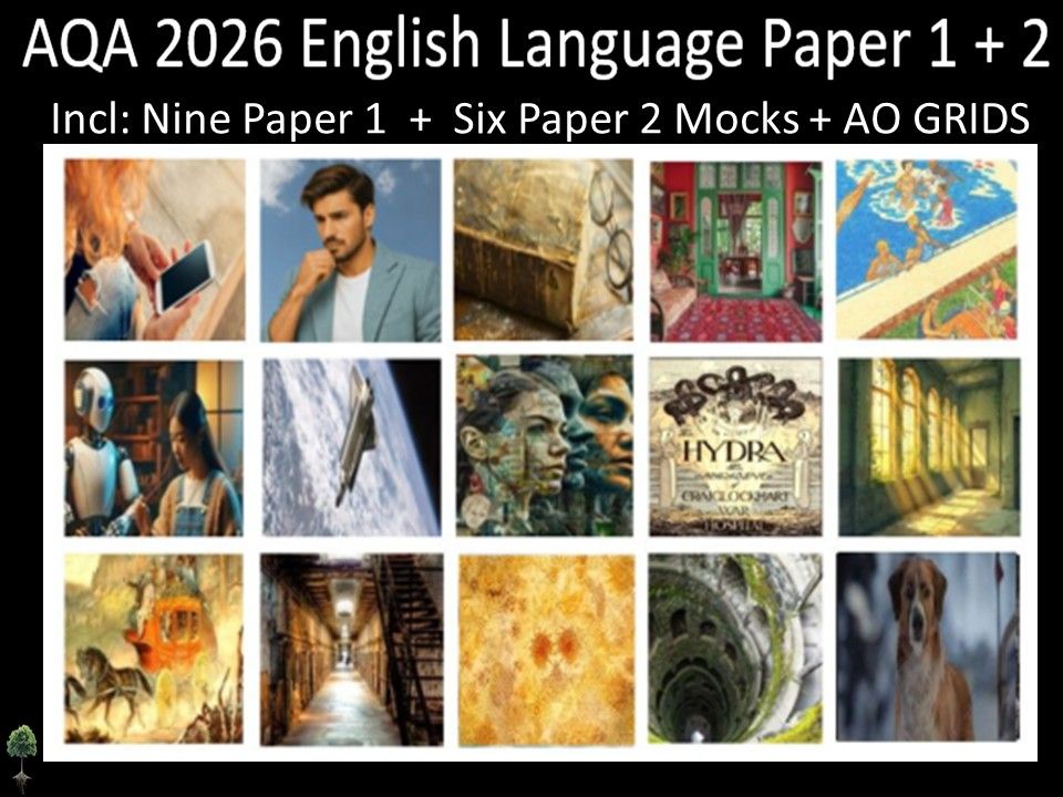 Fifteen AQA 2026 GCSE English Language Paper 1 & 2 Mocks | AO GRIDS