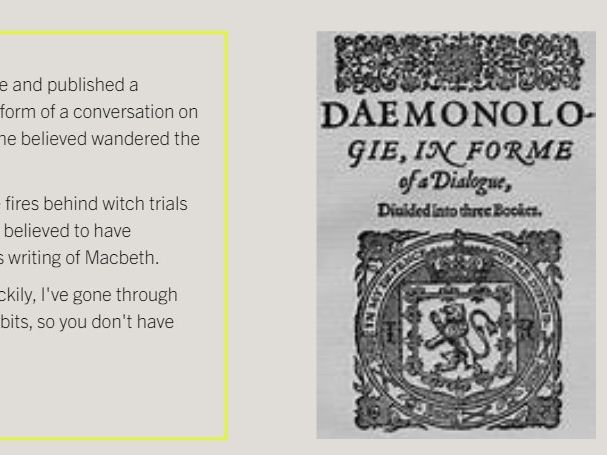 Daemonology and Macbeth connections powerpoint