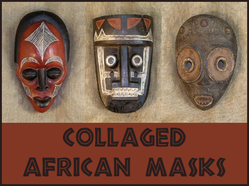 Positive/Negative Collaged Mask Activity | Teaching Resources