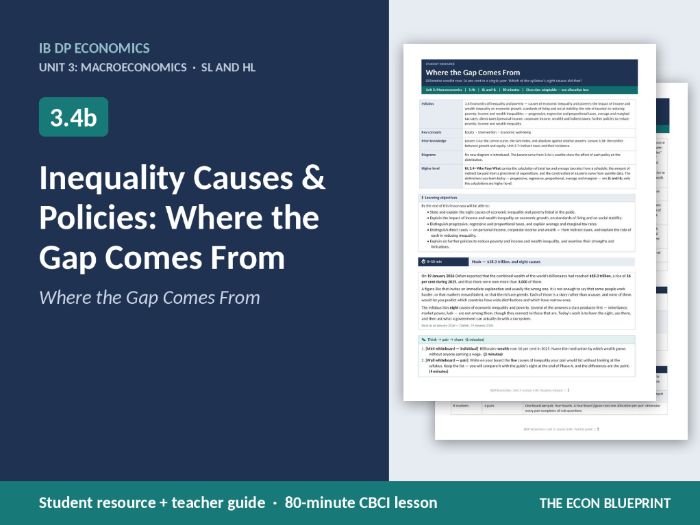 IB Economics 3.4b Inequality Causes & Policies | Where the Gap Comes From
