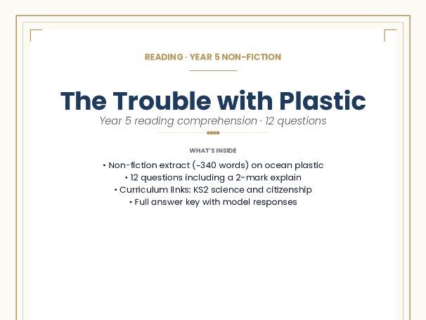 The Trouble with Plastic