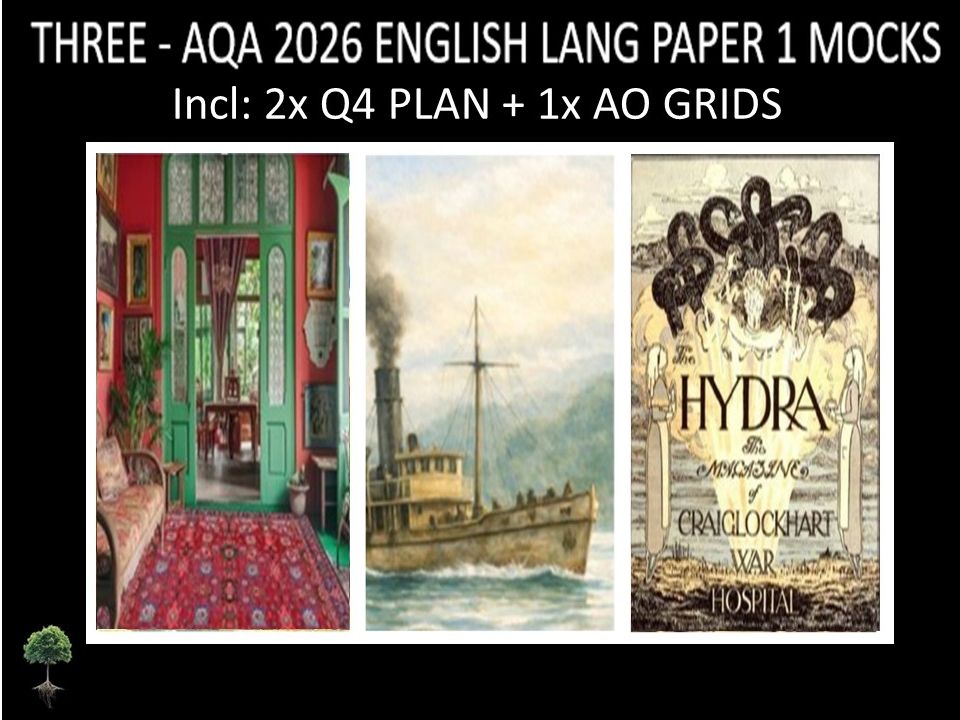 THREE - AQA PAPER 1 | 2026 FULL MOCKS | Q4 PLAN | AO GRIDS