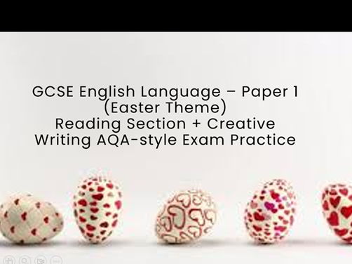 GCSE English Language – Paper 1 (Easter Theme)  Reading Section + Creative Writing AQA‑style Exam Pr