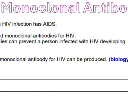 GCSE AQA Biology Separate Science Exam Question Practice (With Mark Scheme)