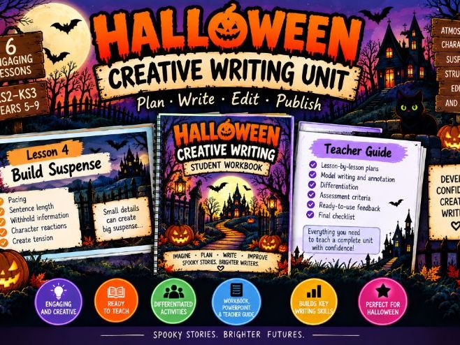 Halloween Creative Writing Unit | 6 Lessons