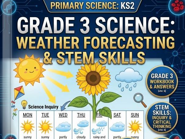 Grade 3 Weather Forecast Reading Comprehension & Data Interpretation Worksheet | KS2 Science