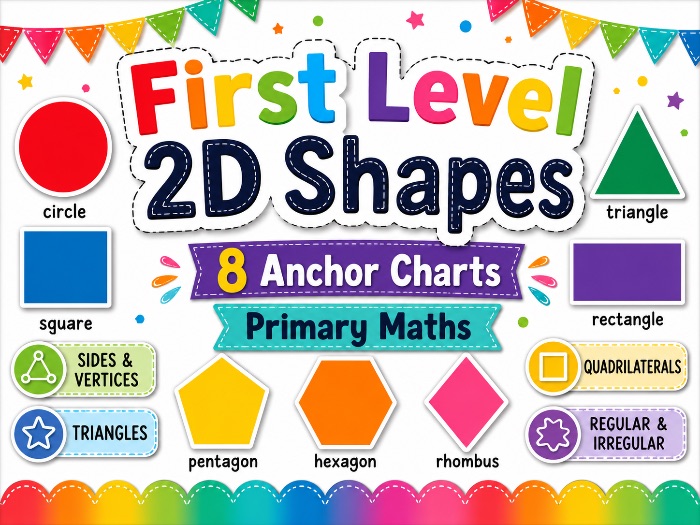 2D shapes KS1/First Level Anchor Charts