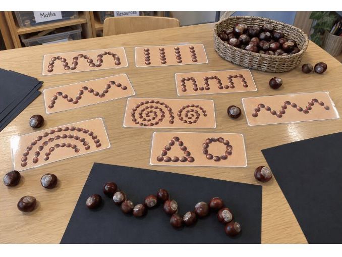 Conker Pattern Cards | Early Years Autumn Maths | EYFS Continuous Provision