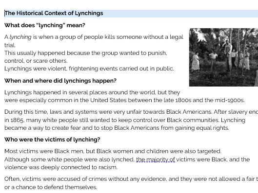 Strange Fruit-Historical Context of Lynchings