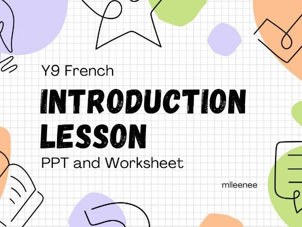 Y9 French First Lesson Back - Recap/Warm-up activities
