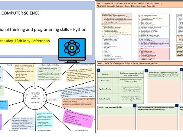 AQA GCSE Computer Science: Paper 1 "Last Minute" Ultimate Revision Bundle