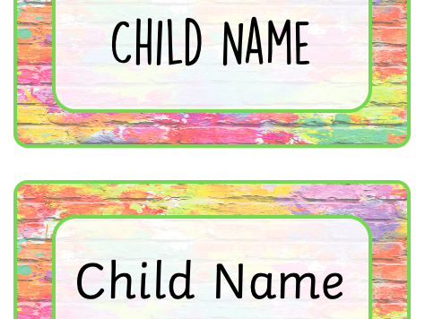 Name Template Free Editable