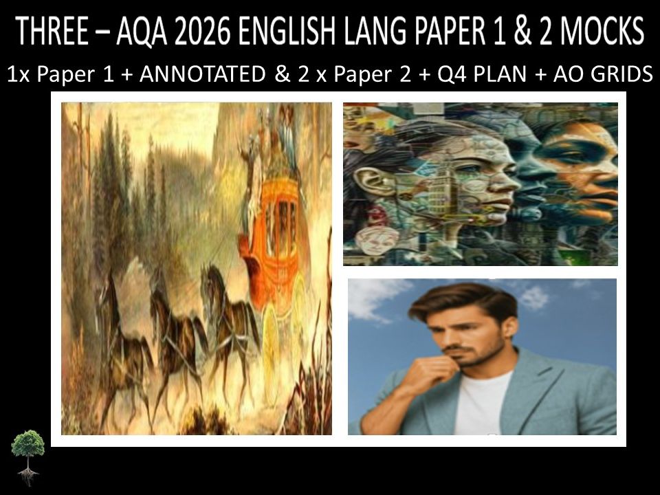 THREE - AQA PAPER 1 & 2 | 2026 FULL MOCKS | ANNOTATED | Q4 PLAN | AO GRIDS