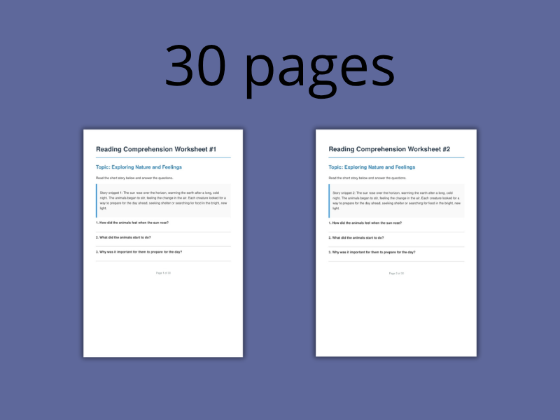 Reading Comprehension Practice: Exploring Nature