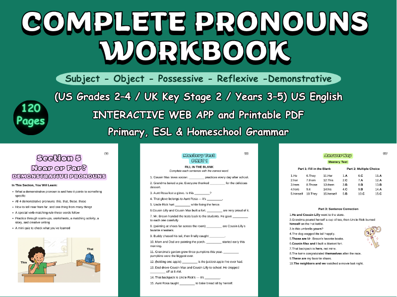Complete Pronouns Workbook: Gr 2-4 / KS2