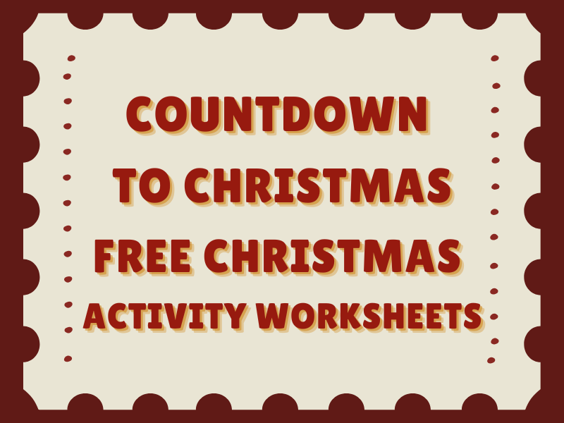Countdown to Christmas | FREE Christmas Activity Worksheets