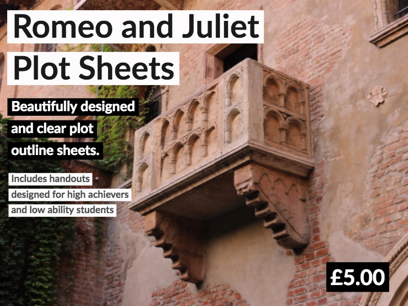 Romeo and Juliet Plot Sheets