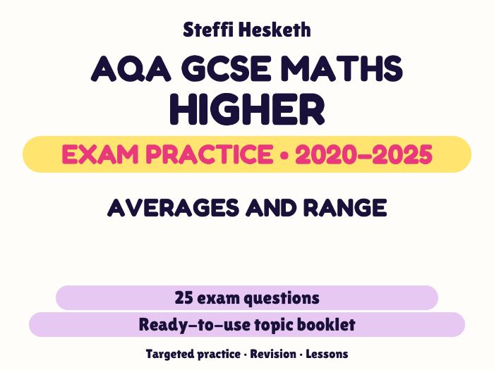 AQA GCSE Maths Higher: Averages and range Exam Questions | 2020-2025