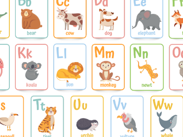 Alphabet Cards for Kids - Print and Cut out Flash Cards or Poster