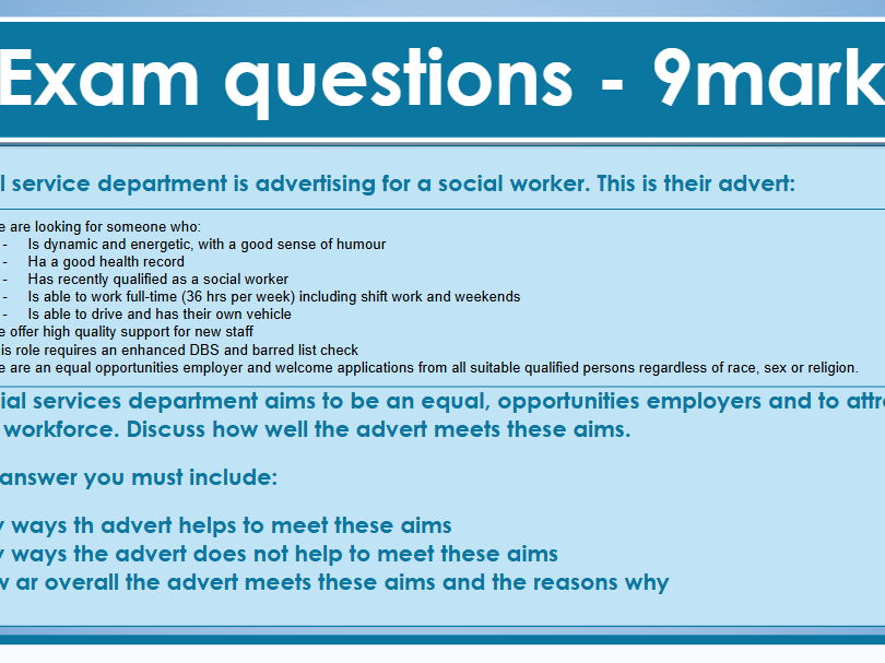 AAQ OCR Health and Social Care F090 TA1 1.5 Potential impacts on ...