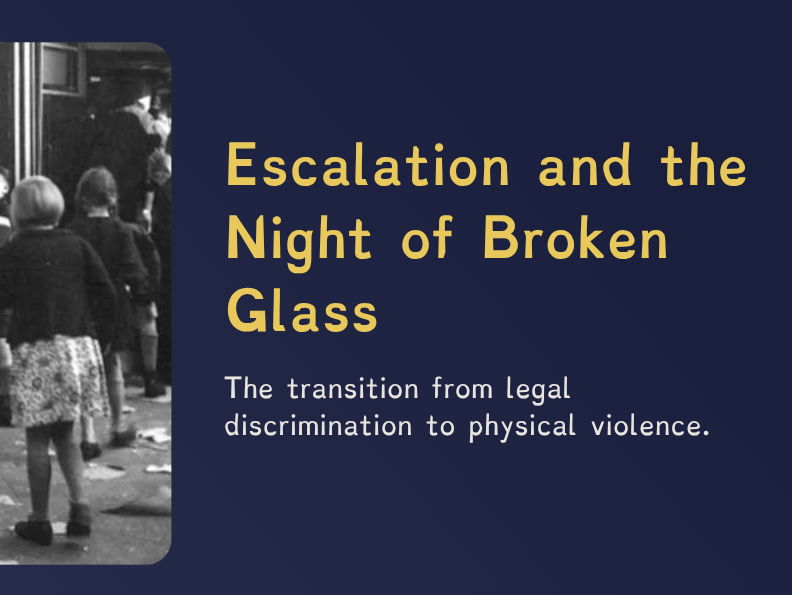 L3 - The Holocaust - From Laws to Violence: Kristallnacht and the Turning Point of 1938