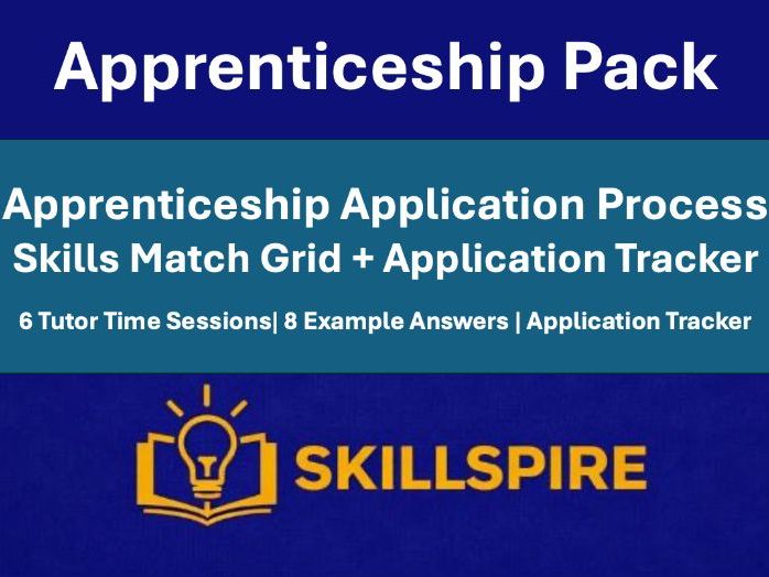 Apprenticeship Application Pack | 6 Tutor Time Sessions + 8 Example Answers + Tracker