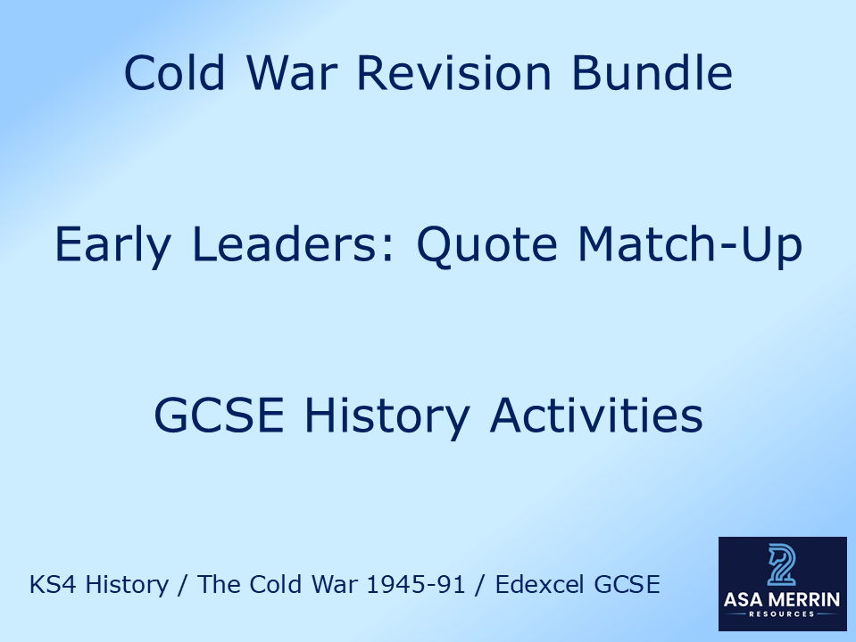 Origins of the Cold War Revision Bundle – Churchill, Stalin & Truman (Edexcel GCSE History)
