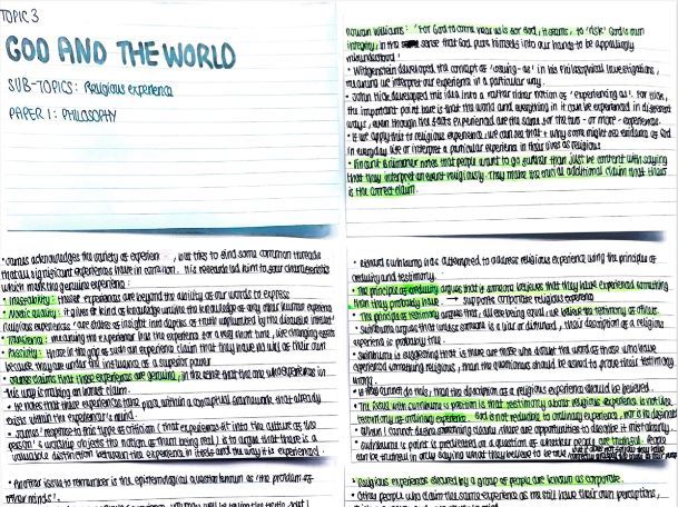 A/A* A-Level RS: Religious Experience
