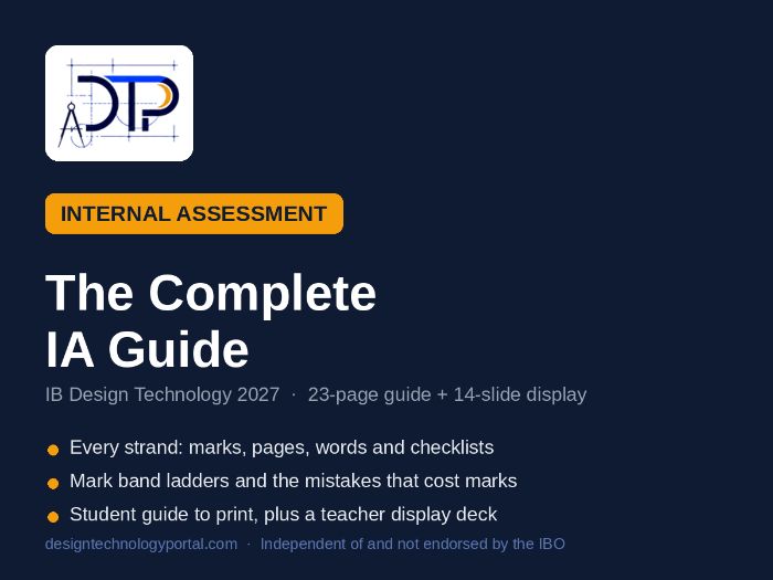 IB Design Technology 2027: Complete IA Guide