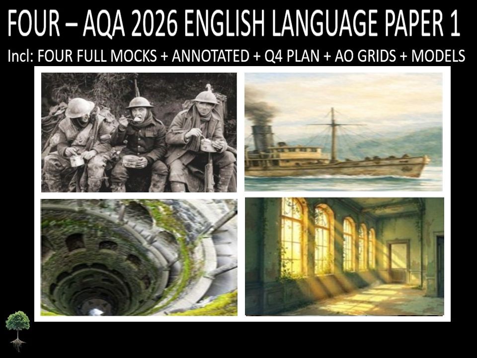 FOUR - AQA PAPER 1 | 2026 FULL MOCKS | ANNOTATED | Q4 PLAN | AO GRIDS | MODELS