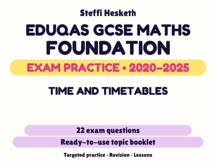 Eduqas GCSE Maths Foundation: Time and timetables Exam Questions | 2020-2025