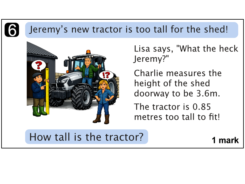 Year 6 Maths SATs Interactive Maths Quiz 3 - Clarkson's Farm Theme