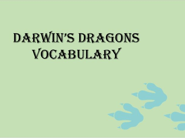 Darwin's Dragons Vocabulary