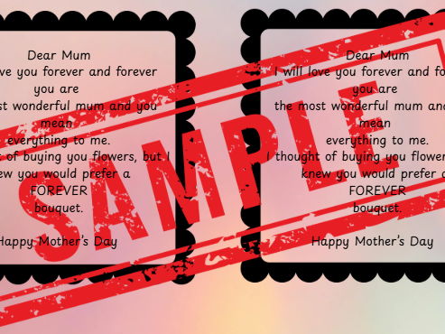 Mother's Day Heart Cutout & Poem