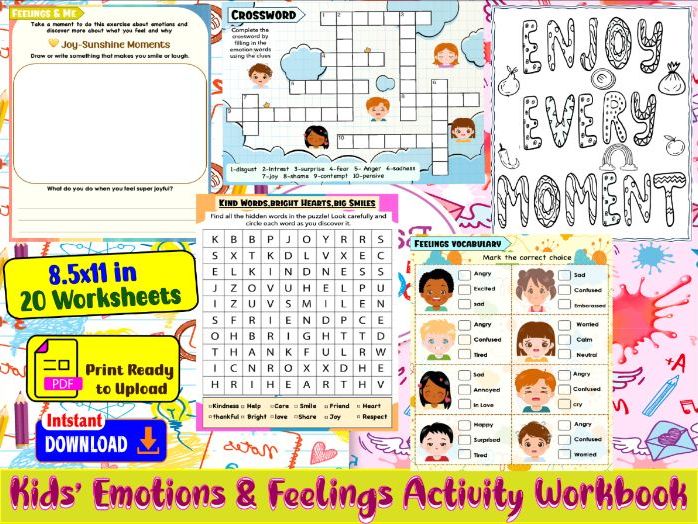 Kids’ Emotions & Feelings Activity Workbook