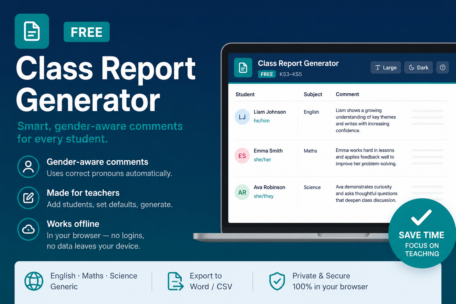 FREE Class Report Generator | 288+ Report Comments | English, Maths ...